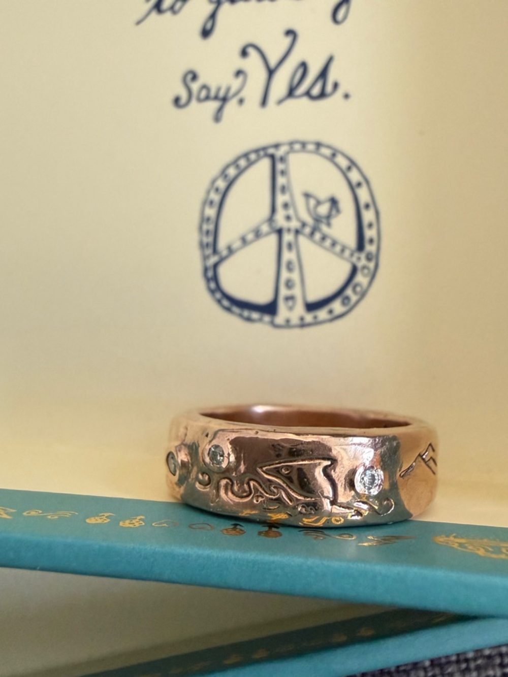Jes Maharry 14 K Rose Gold and Diamonds “infinite love” ring GORGEOUS!